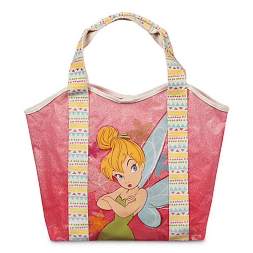 Disney Store PVC Glitter Tinker Bell Swim Beach Tote Bag NWT